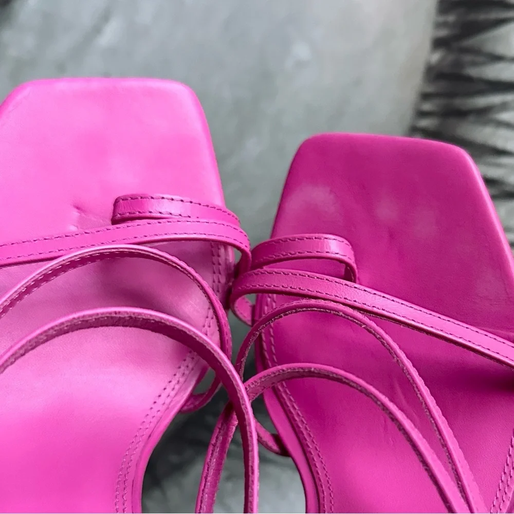 🌸BLACK SUEDE STUDIO🌸 Cindy Strappy Stiletto Slide Sandals Size: 39.5